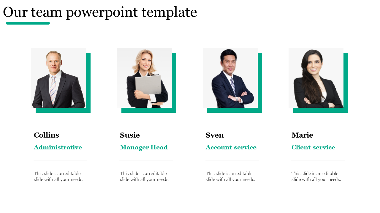 The Best Our Team Slide Template
